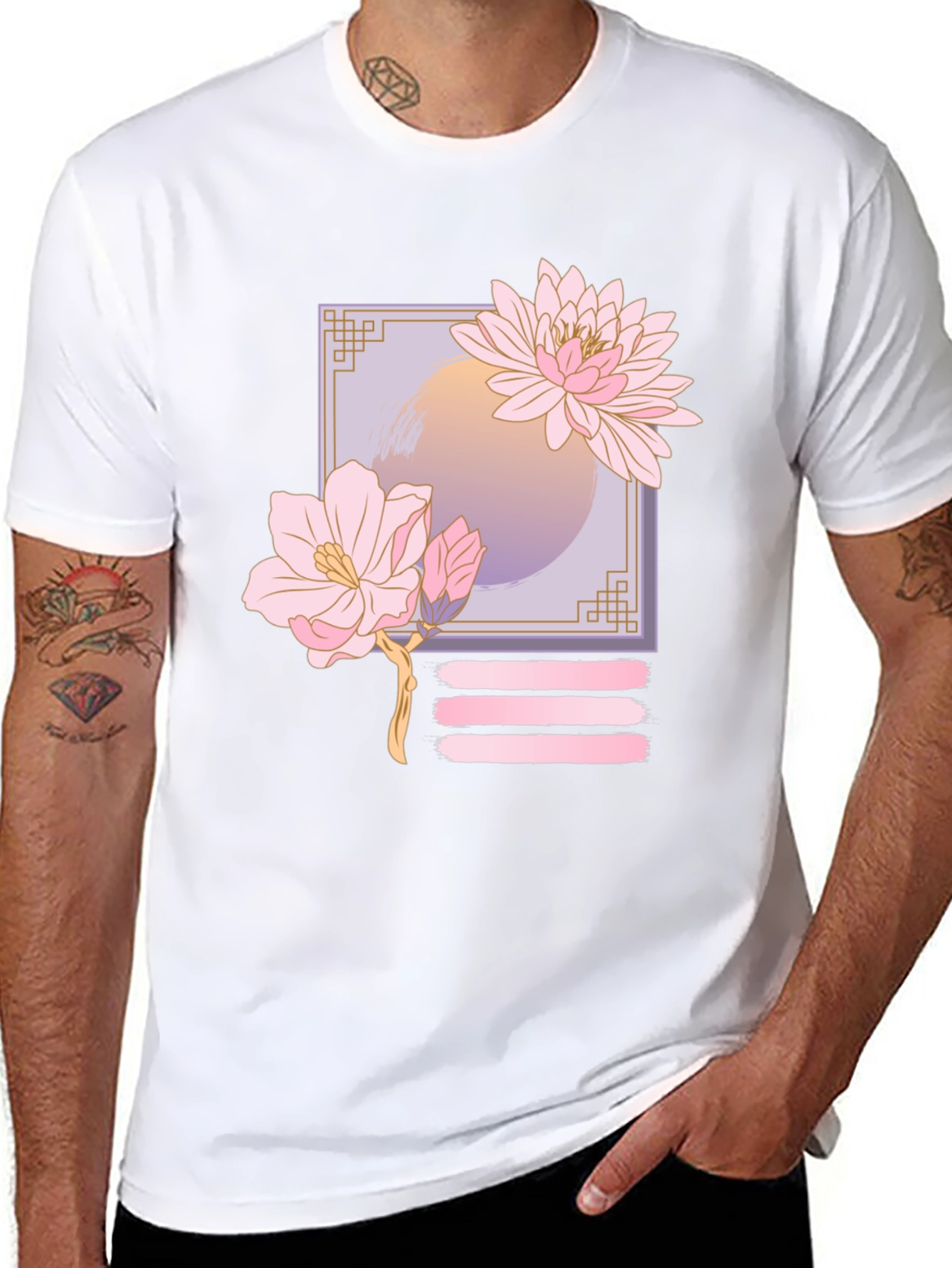 Floral Graphic Print T-Shirt - Casual Style