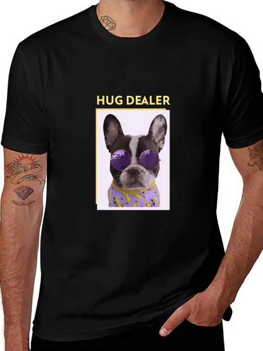 Hug Dealer Dog Graphic Tee - Black