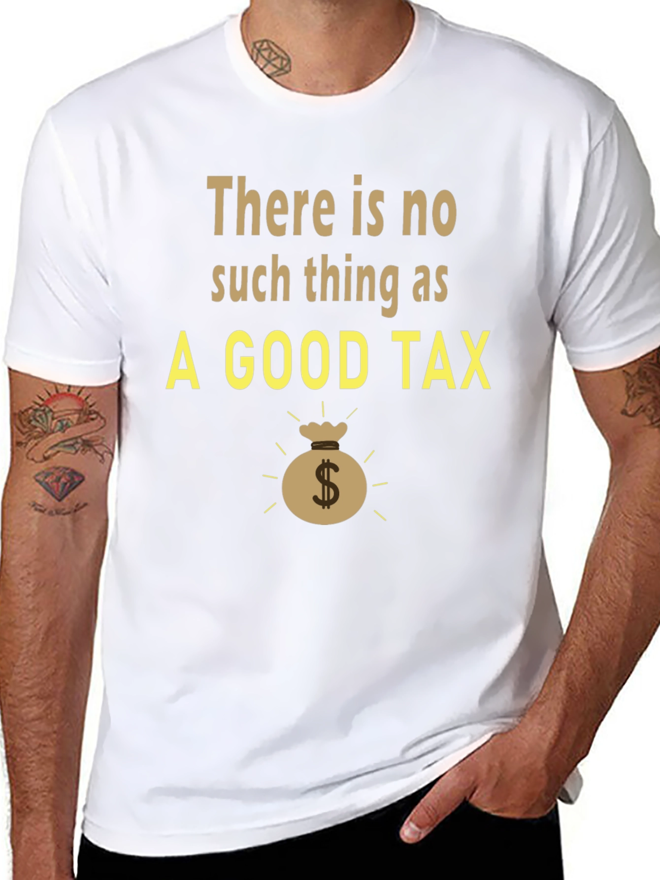 No Good Tax Mens Black Graphic Tee