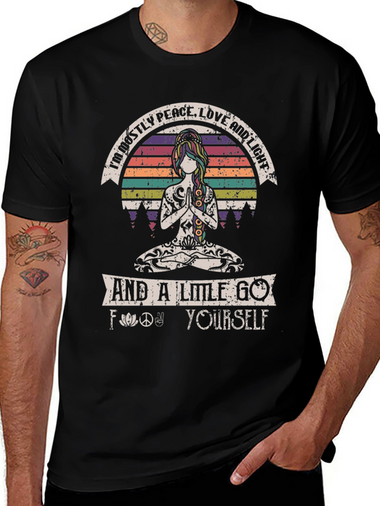 Peace Love and Light Graphic T-Shirt - Hippie Yoga