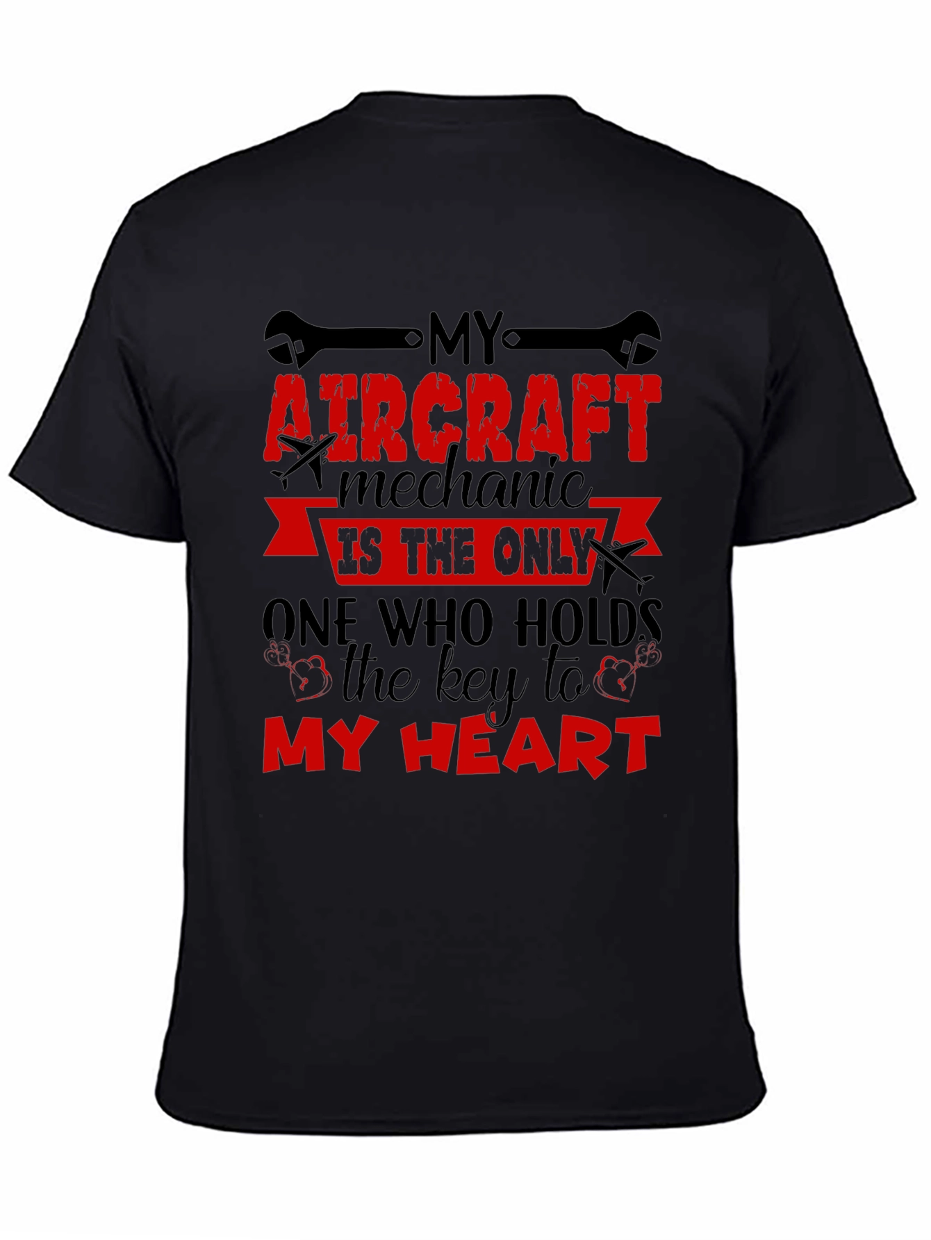 Aircraft Mechanic Heart T-Shirt - Aviation Gift