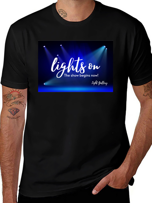 Lights On Black T-Shirt - Show Time!