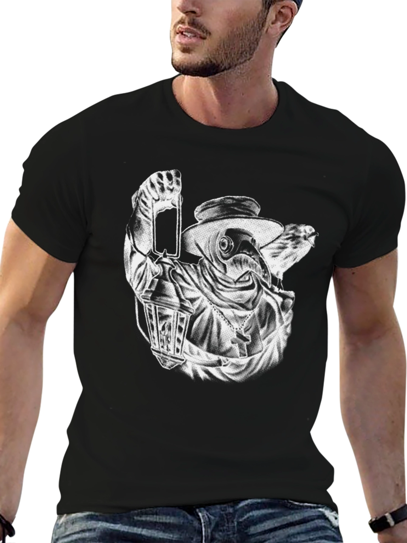 Plague Doctor T-Shirt - Black Graphic Tee