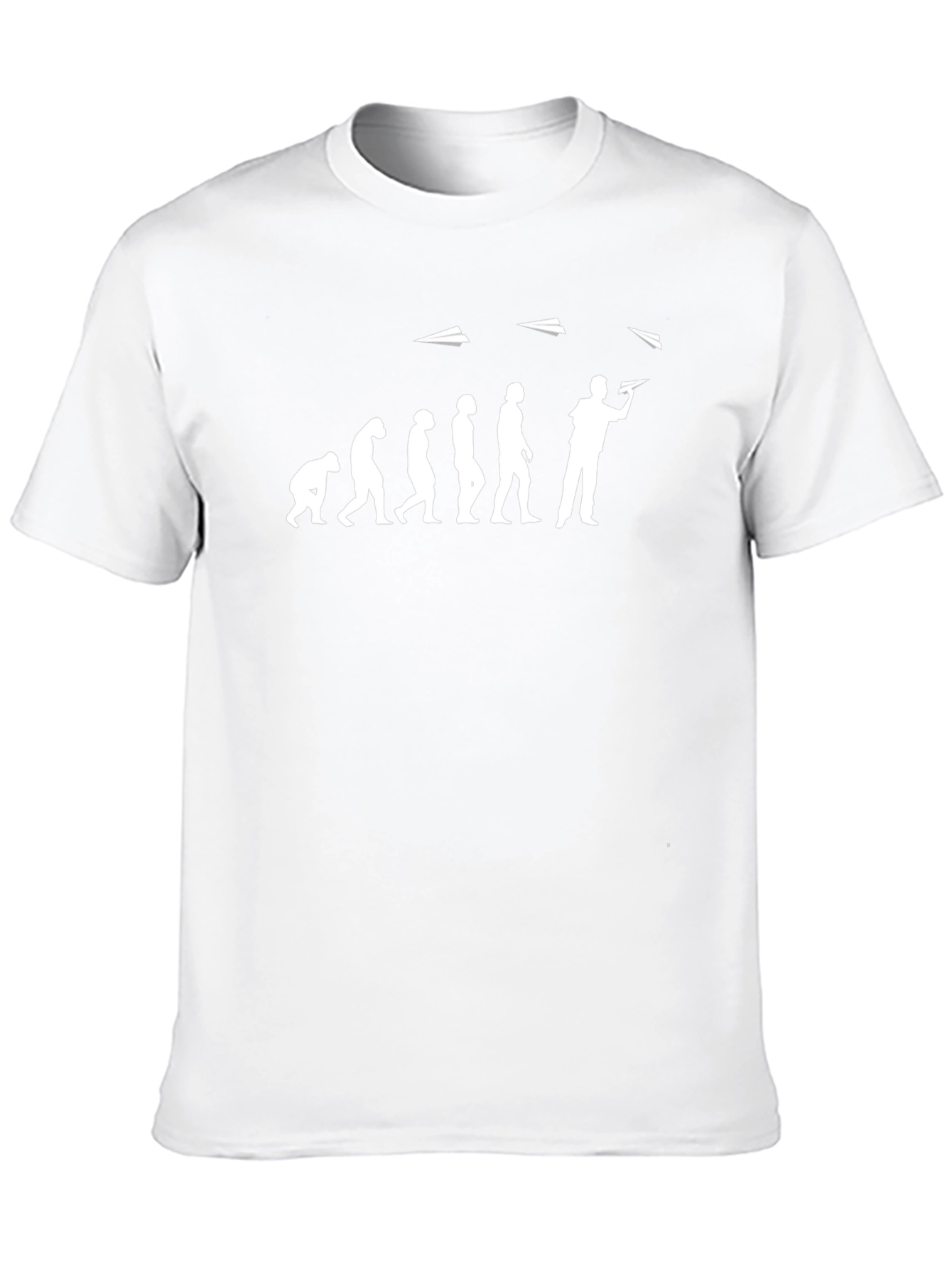 Evolution of Flight T-Shirt - Paper Airplane Thrower