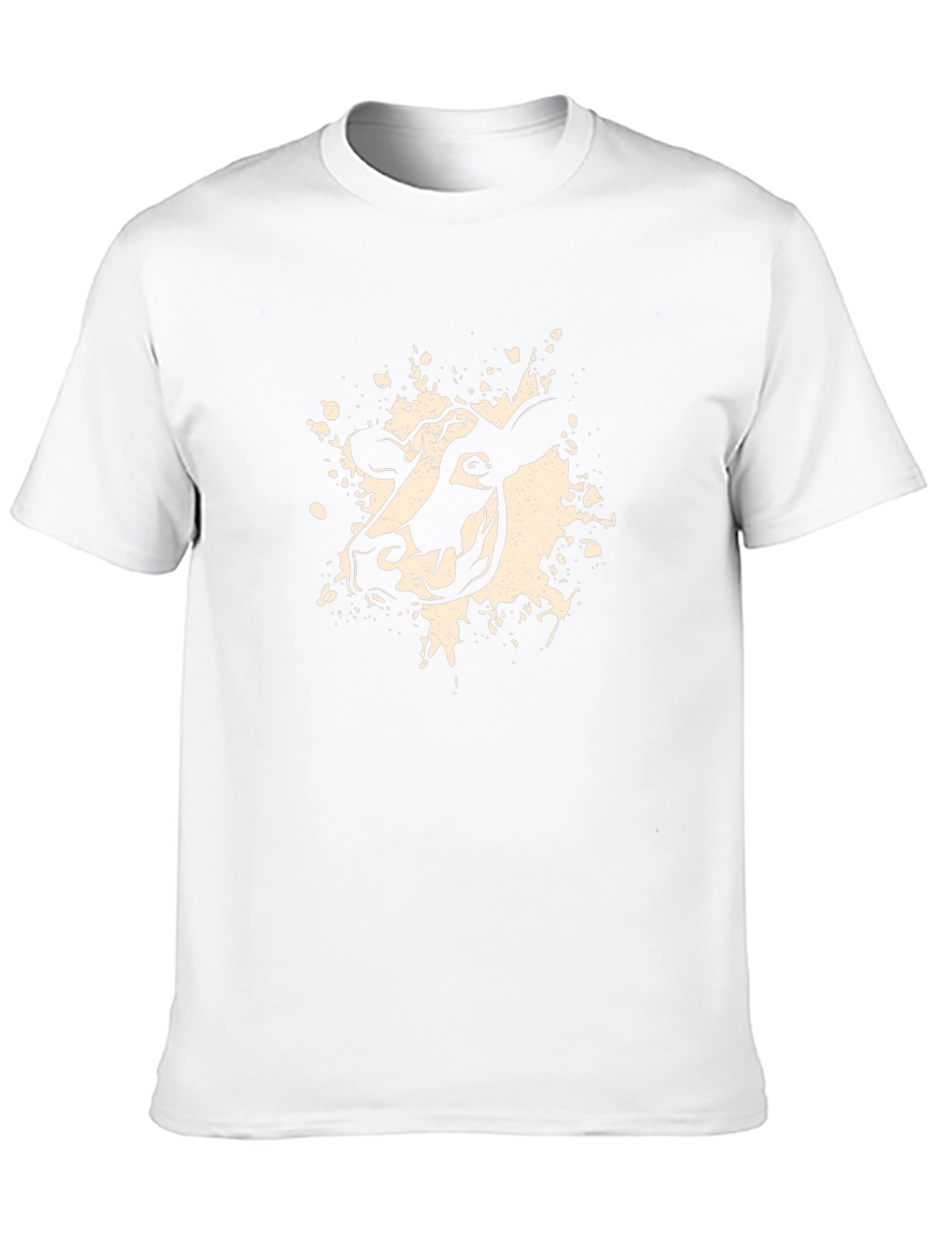 Black T-Shirt with Cow Graphic