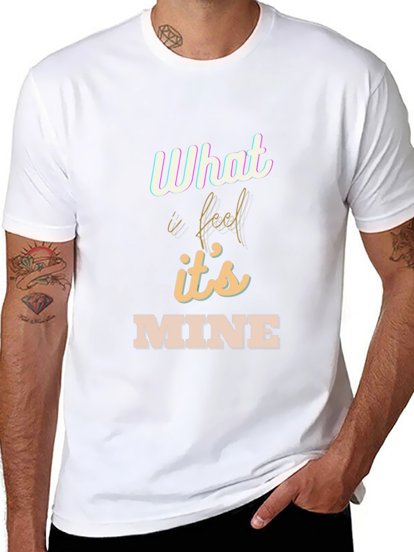 What I Feel Is Mine Black Graphic Tee