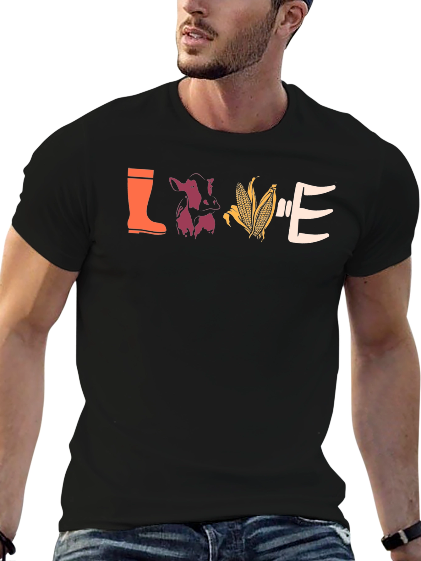 Love Farming Black T-Shirt