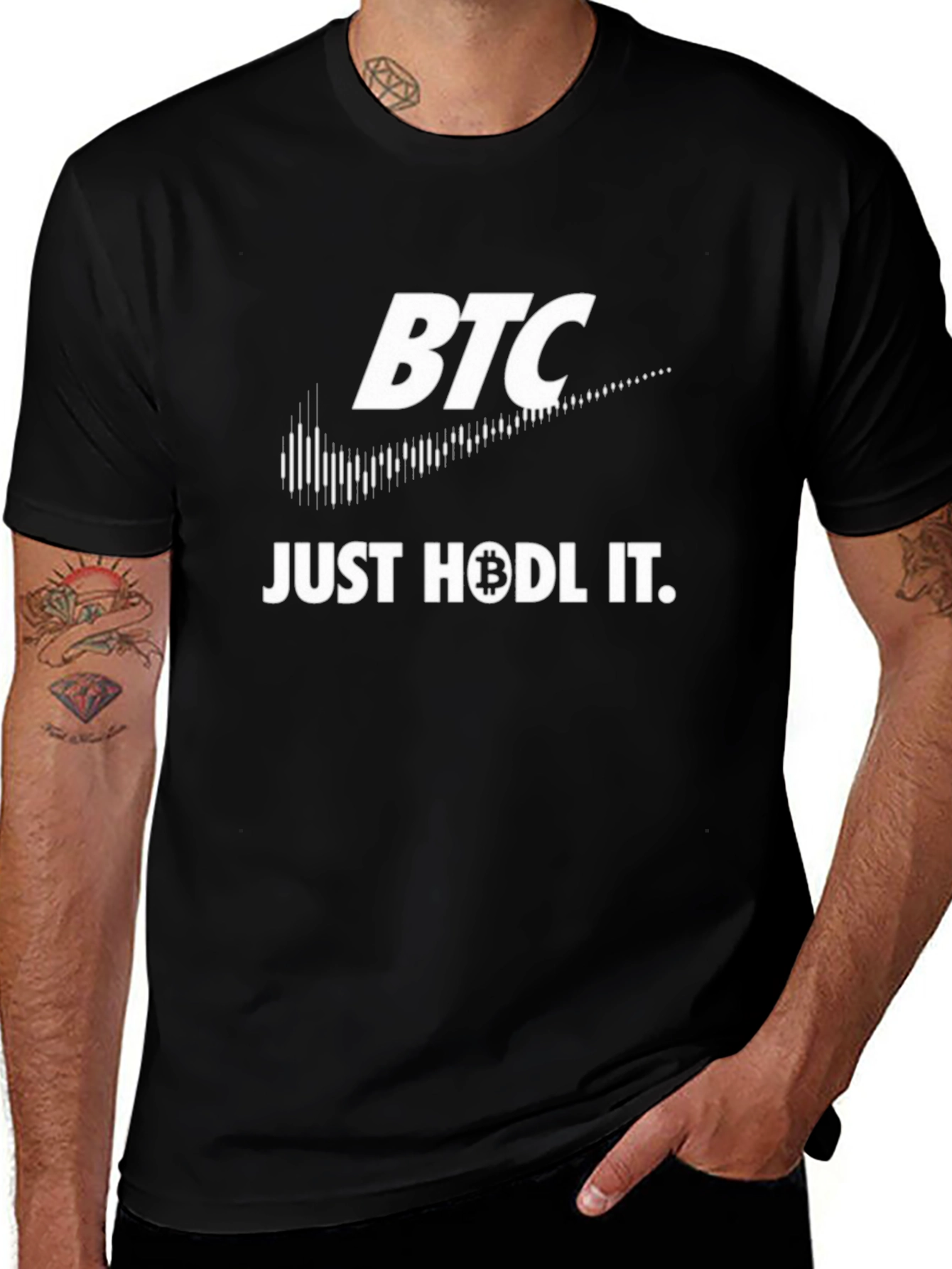 BTC Just Hodl It Black T-Shirt
