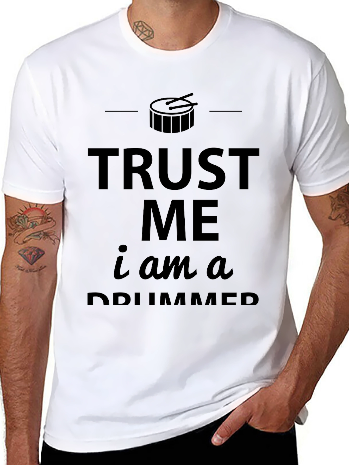 Trust Me Im a Drummer Black T-Shirt