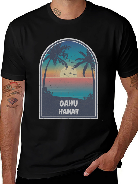 Oahu Hawaii Graphic T-Shirt - Island Vibes
