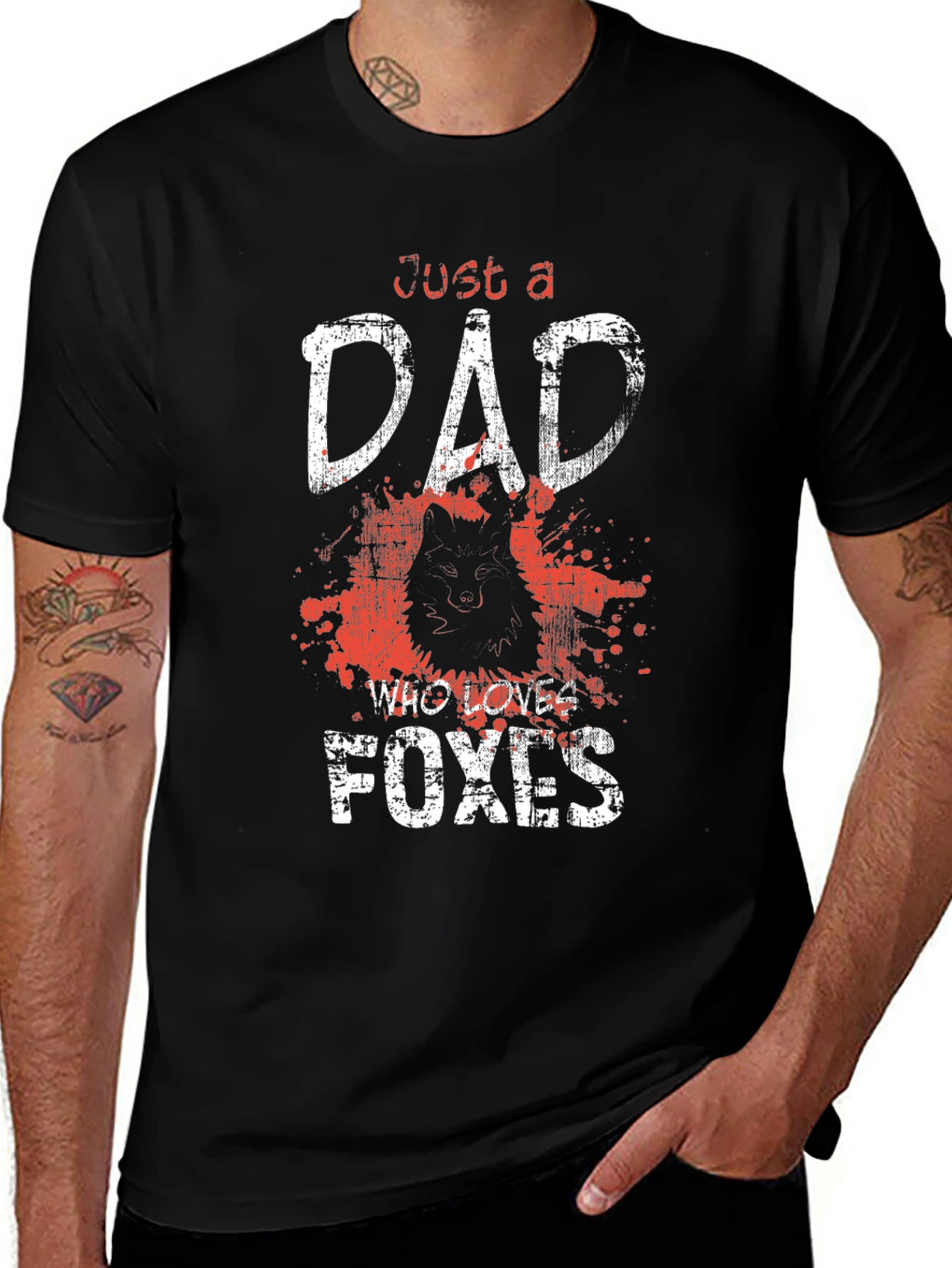 Just a Dad Who Loves Foxes T-Shirt