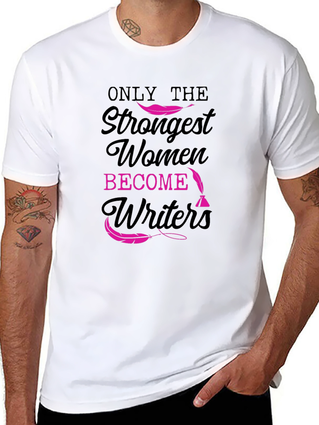 Strongest Women Writers Black Graphic T-Shirt