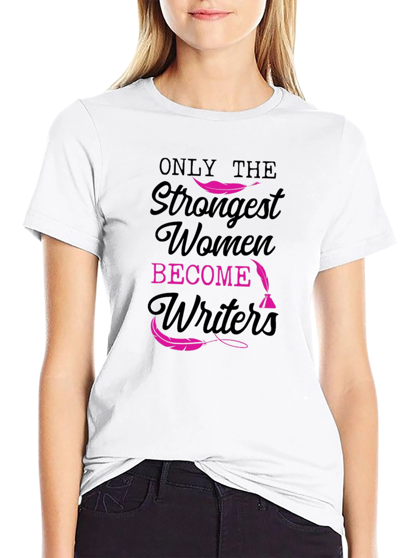 Strongest Women Writers Black Graphic T-Shirt