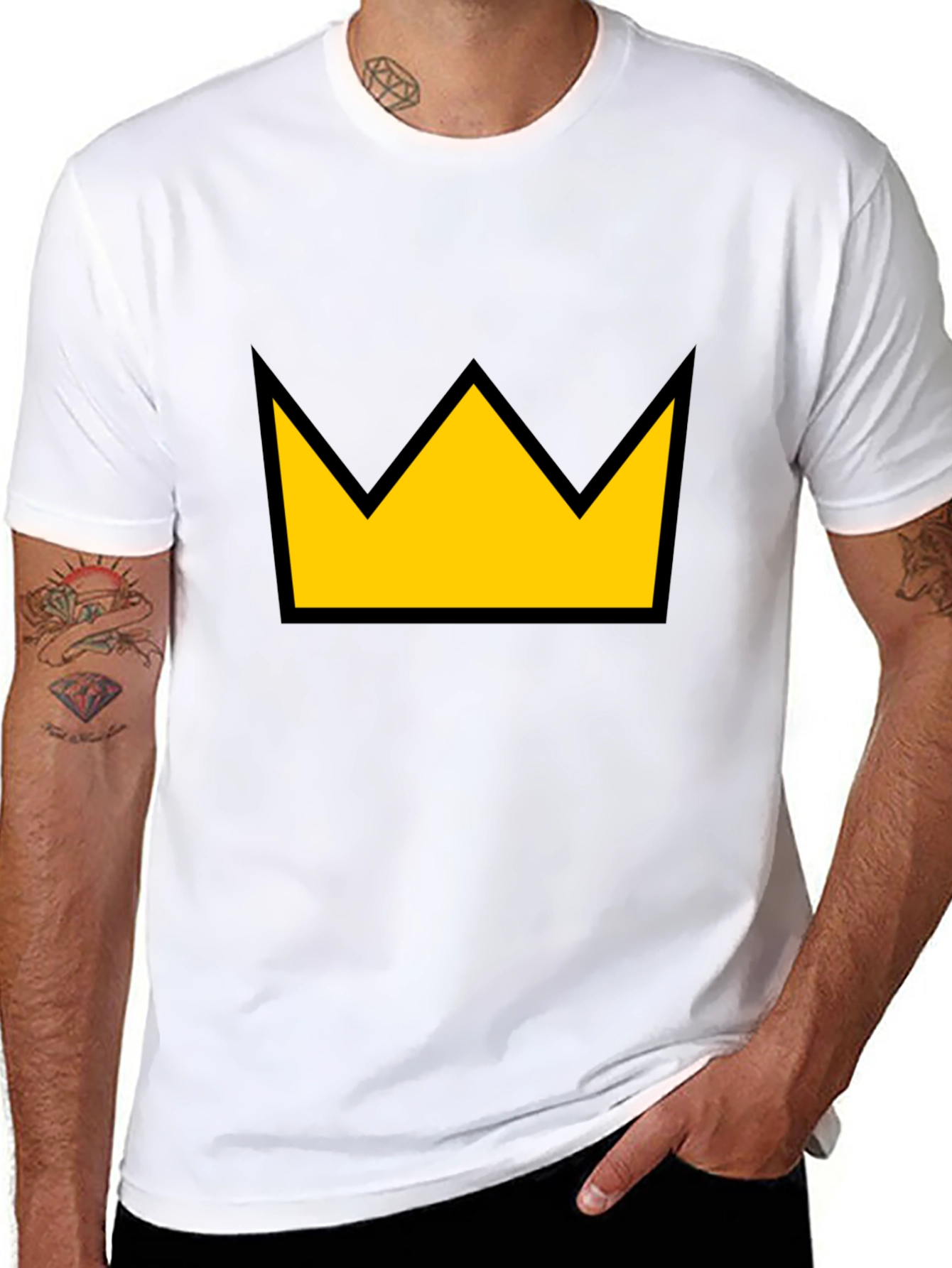 Crown Graphic Tee - Black T-Shirt Yellow Crown