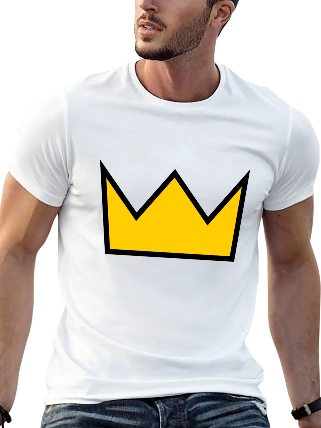 Crown Graphic Tee - Black T-Shirt Yellow Crown