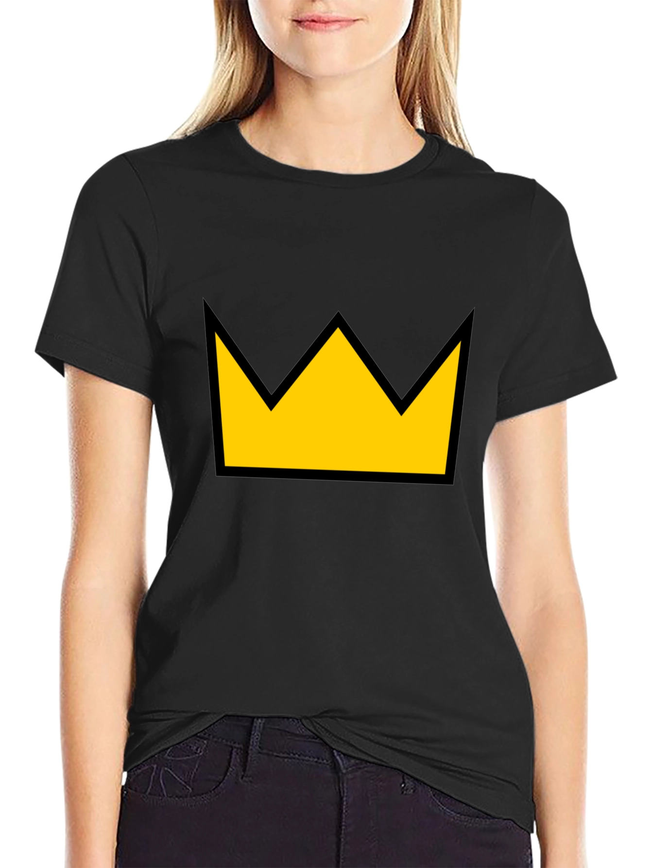 Crown Graphic Tee - Black T-Shirt Yellow Crown