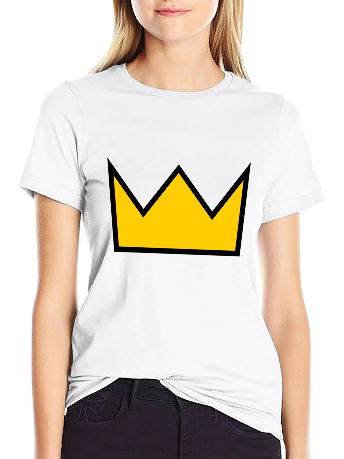 Crown Graphic Tee - Black T-Shirt Yellow Crown