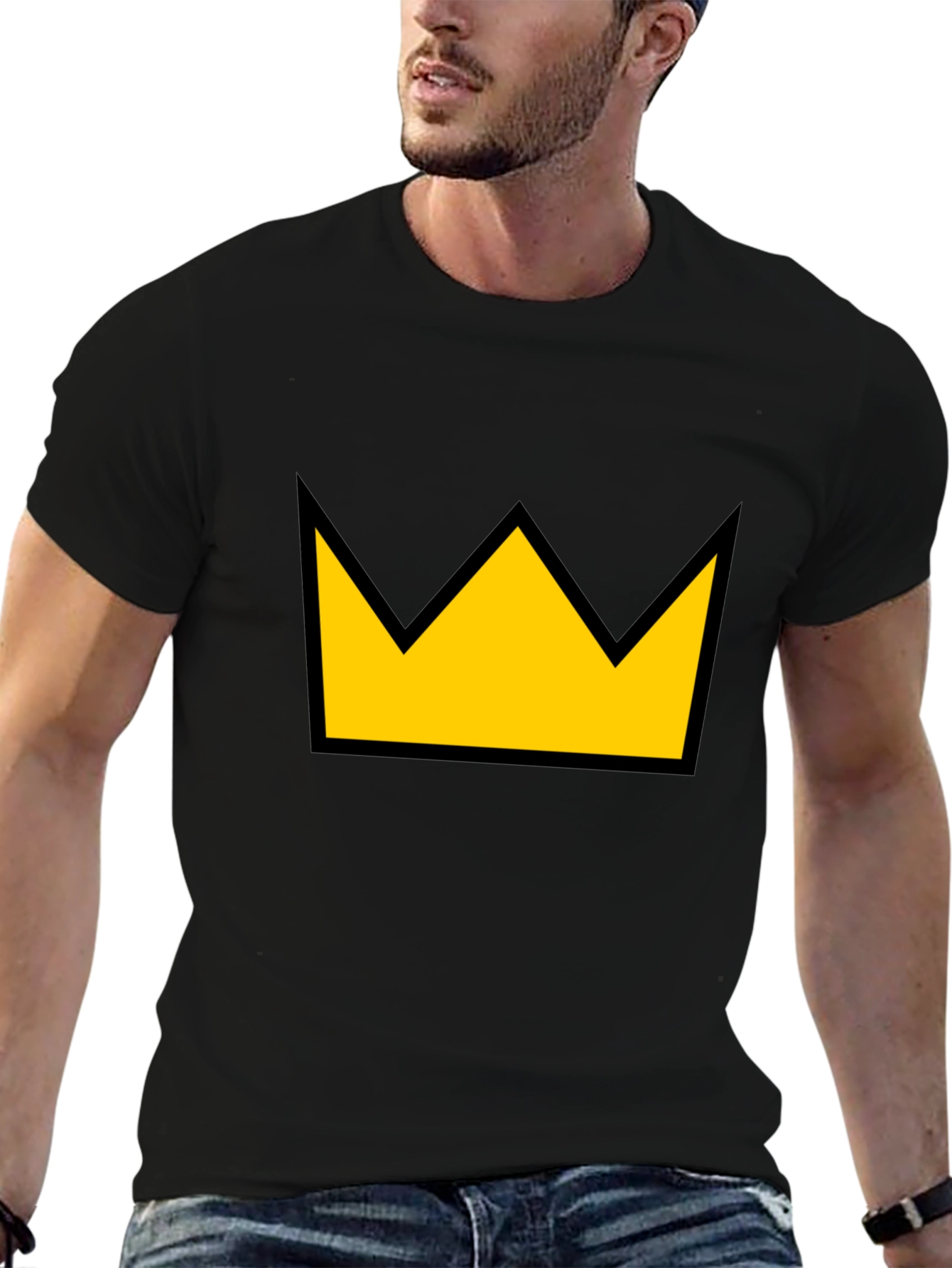Crown Graphic Tee - Black T-Shirt Yellow Crown