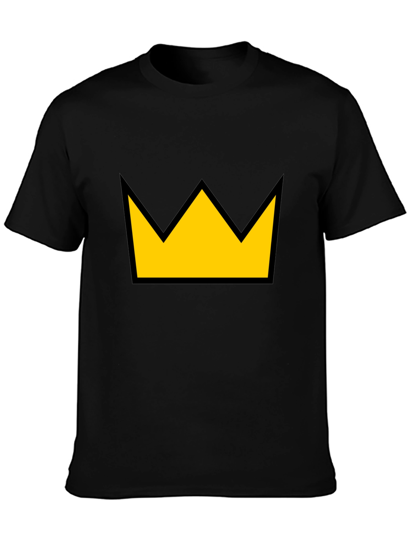 Crown Graphic Tee - Black T-Shirt Yellow Crown