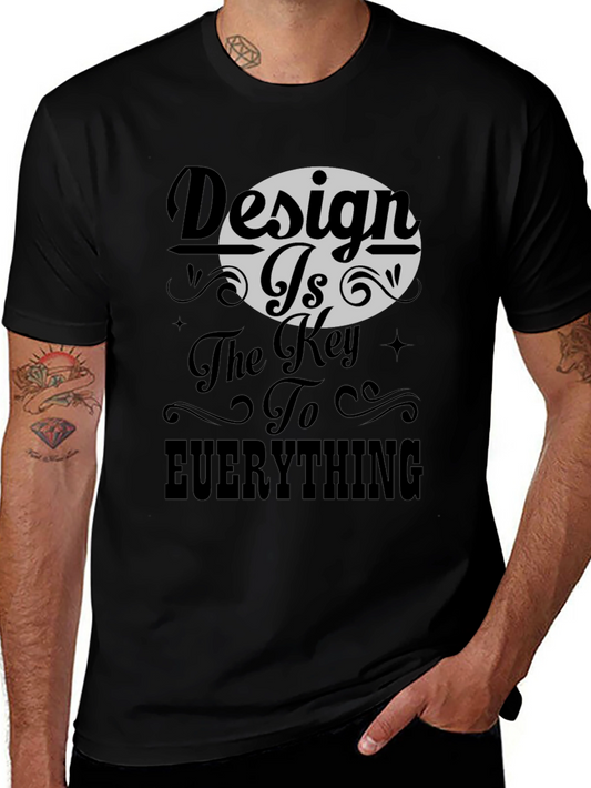Design Is Key - Black Graphic Tee