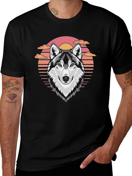 Wolf Sunset Graphic T-Shirt