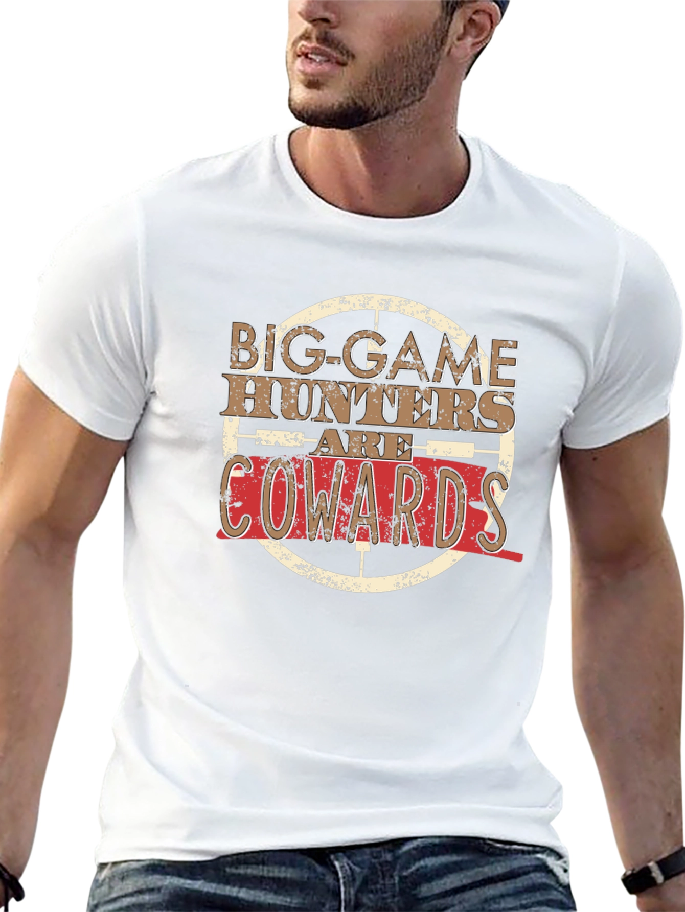 Big Game Hunters Are Cowards Graphic T-Shirt