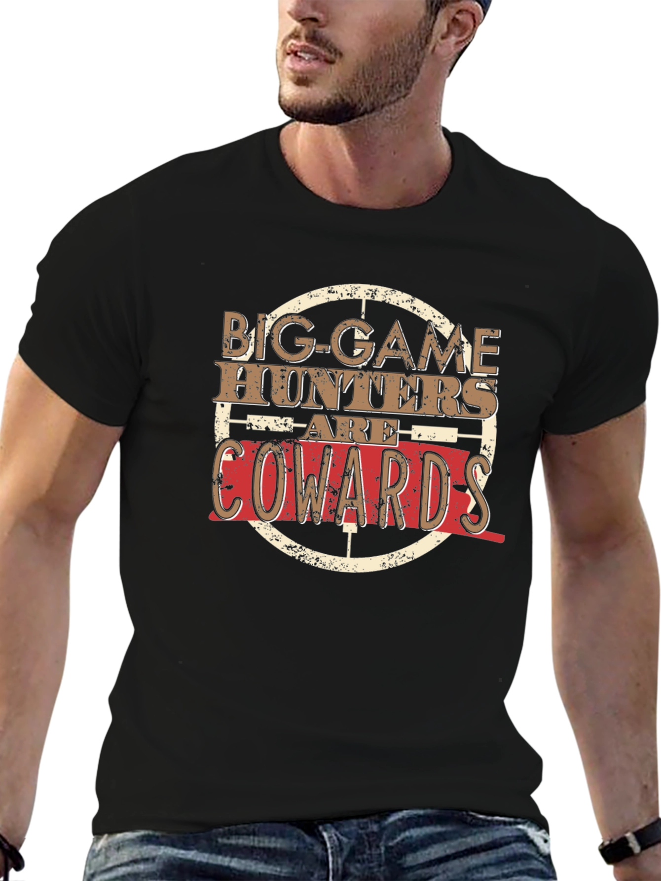 Big Game Hunters Are Cowards Graphic T-Shirt