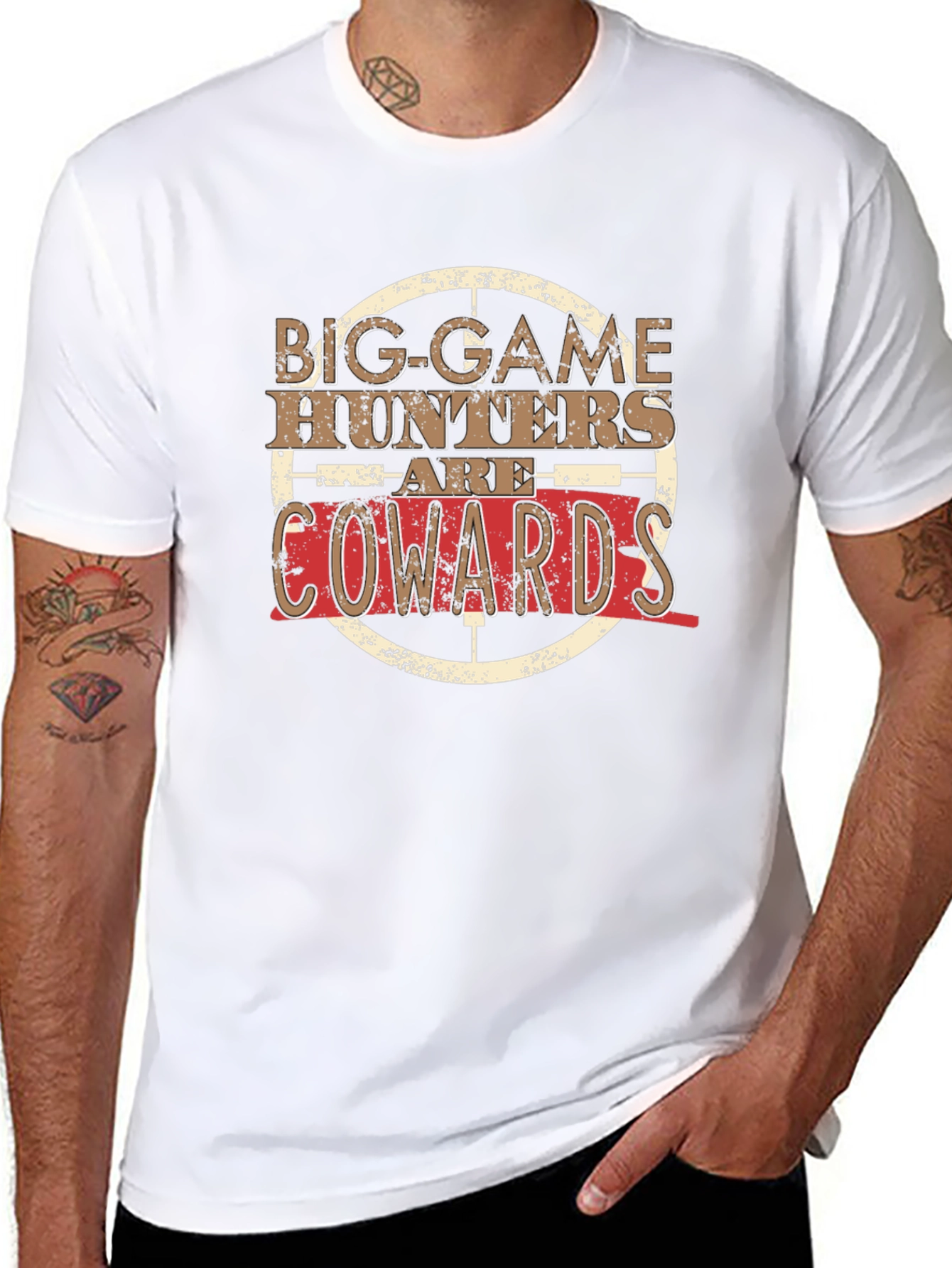 Big Game Hunters Are Cowards Graphic T-Shirt