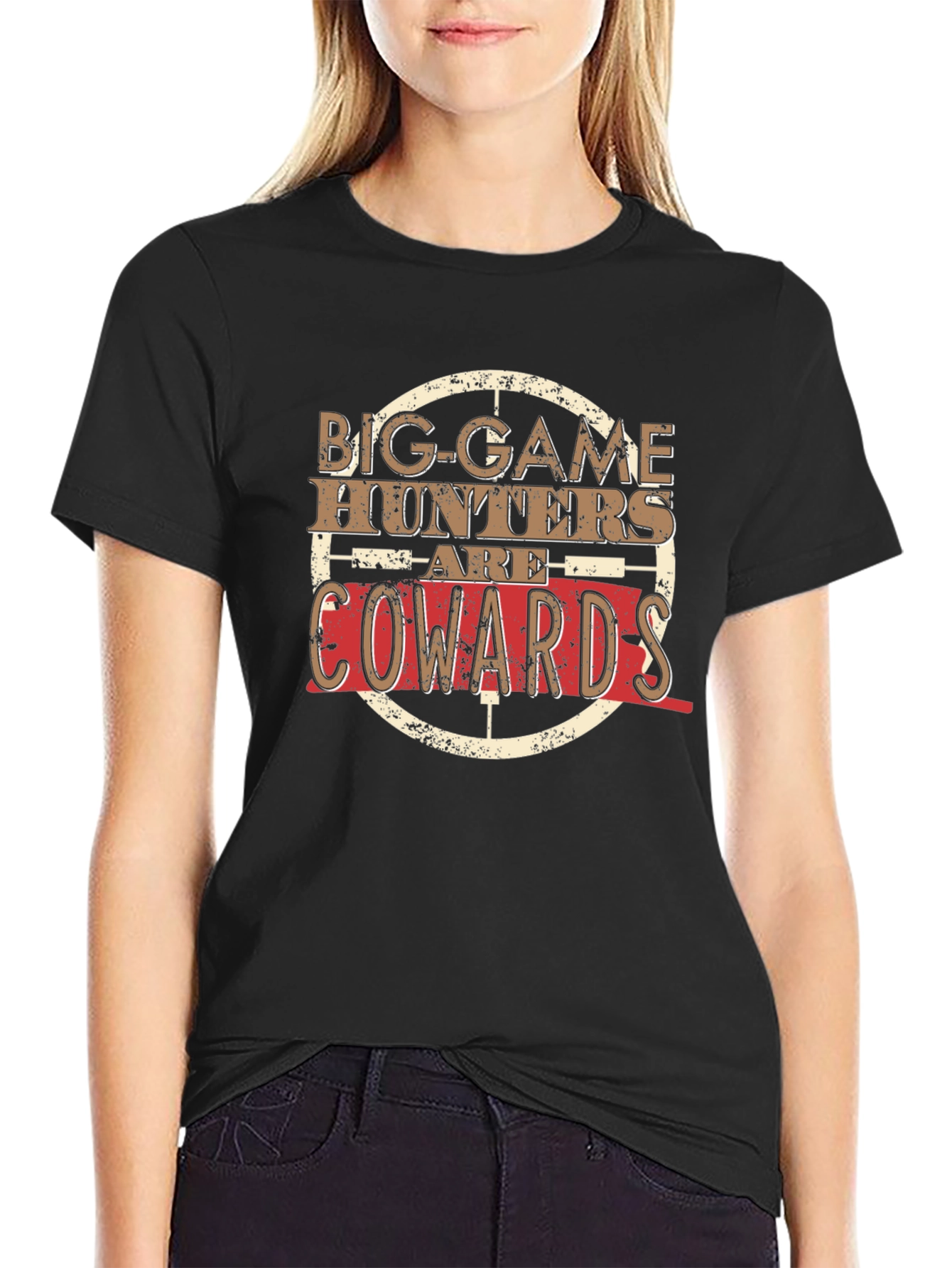 Big Game Hunters Are Cowards Graphic T-Shirt