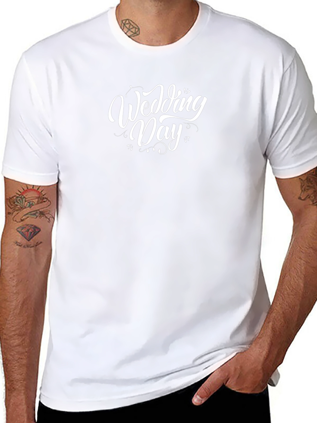 Wedding Day Graphic Tee - Black Cotton T-Shirt