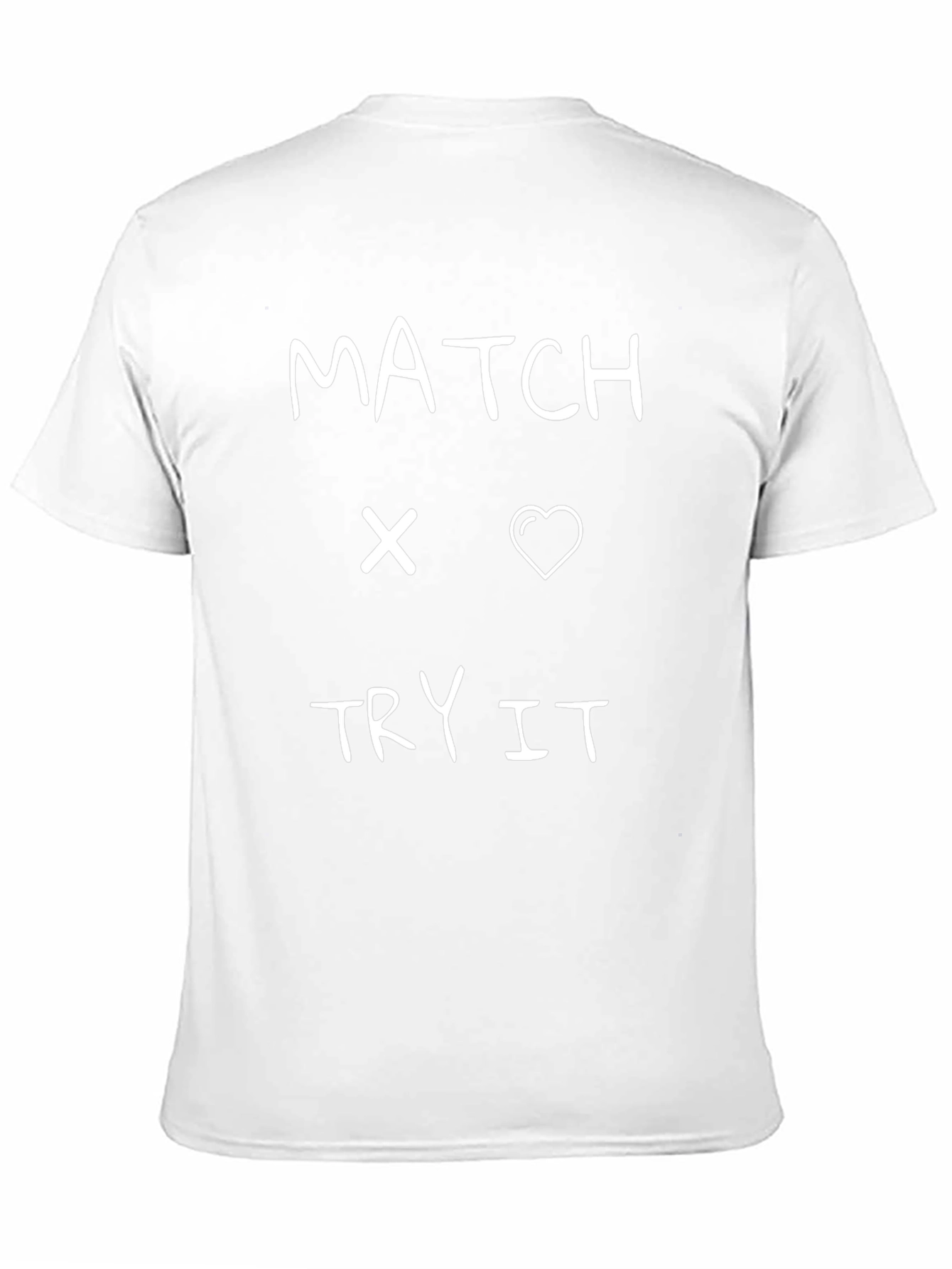 Match x Heart Try It Black T-Shirt