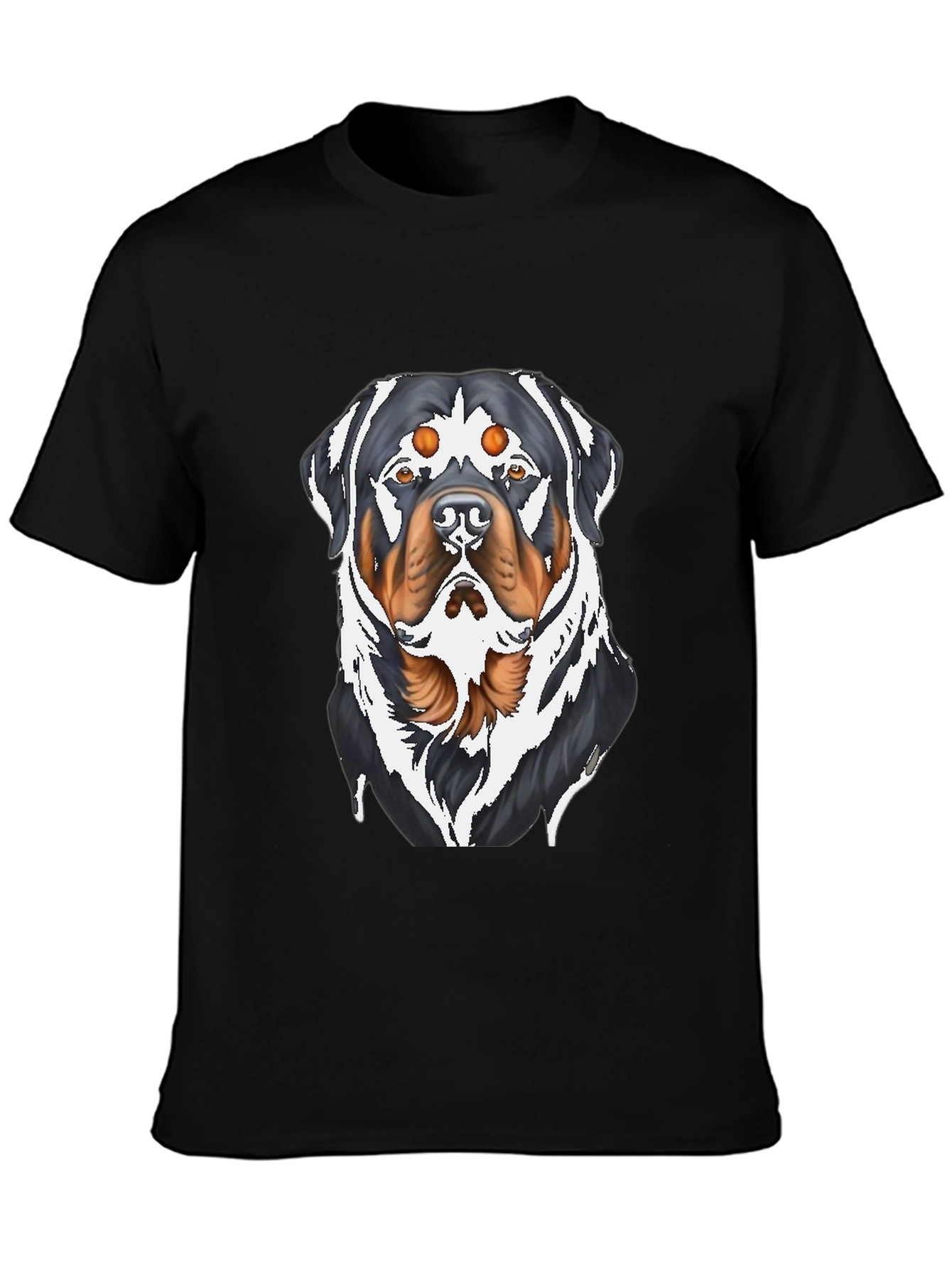 Rottweiler Graphic T-Shirt - Black Cotton Tee