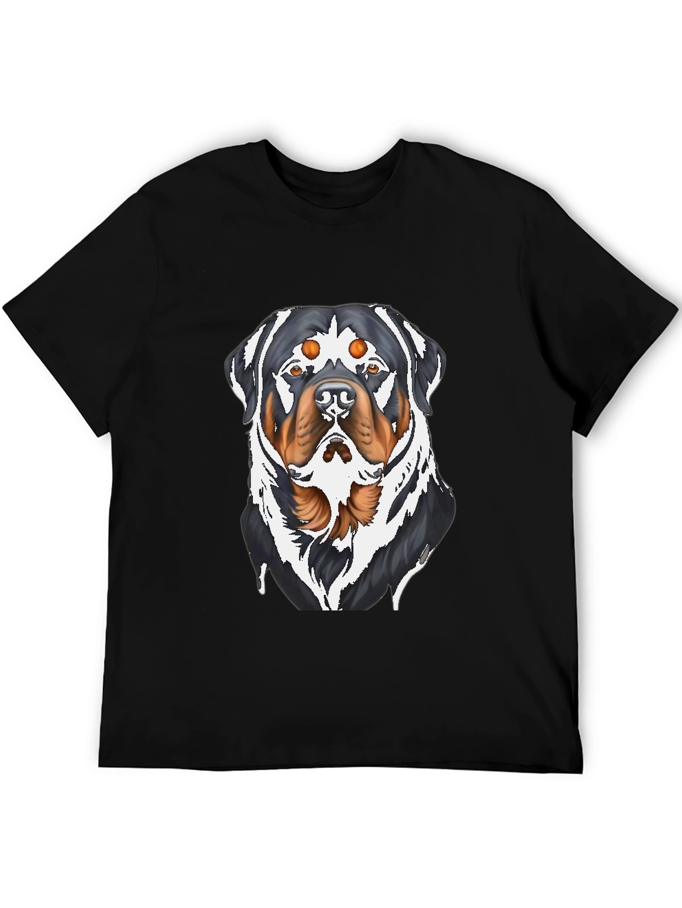 Rottweiler Graphic T-Shirt - Black Cotton Tee
