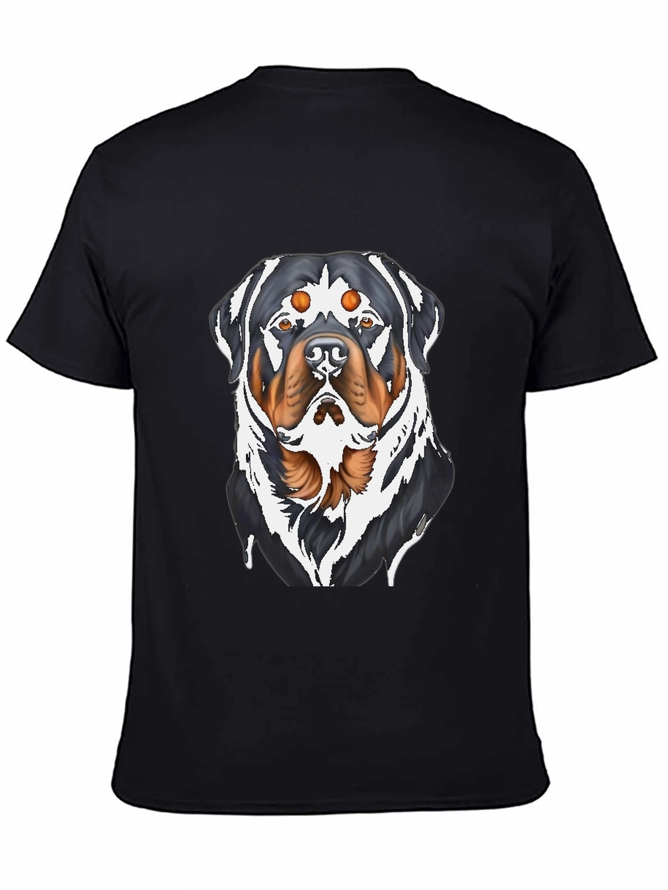 Rottweiler Graphic T-Shirt - Black Cotton Tee