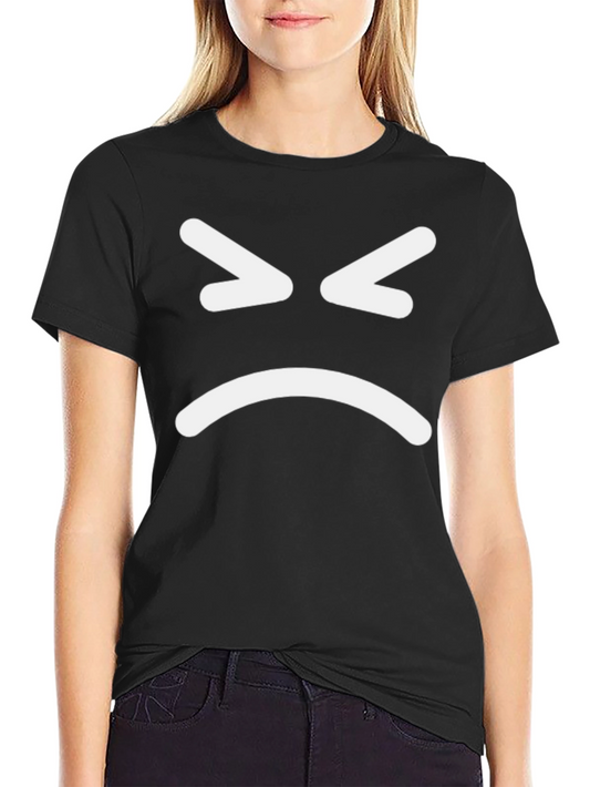 Angry Emoji Black T-Shirt - Express Yourself!