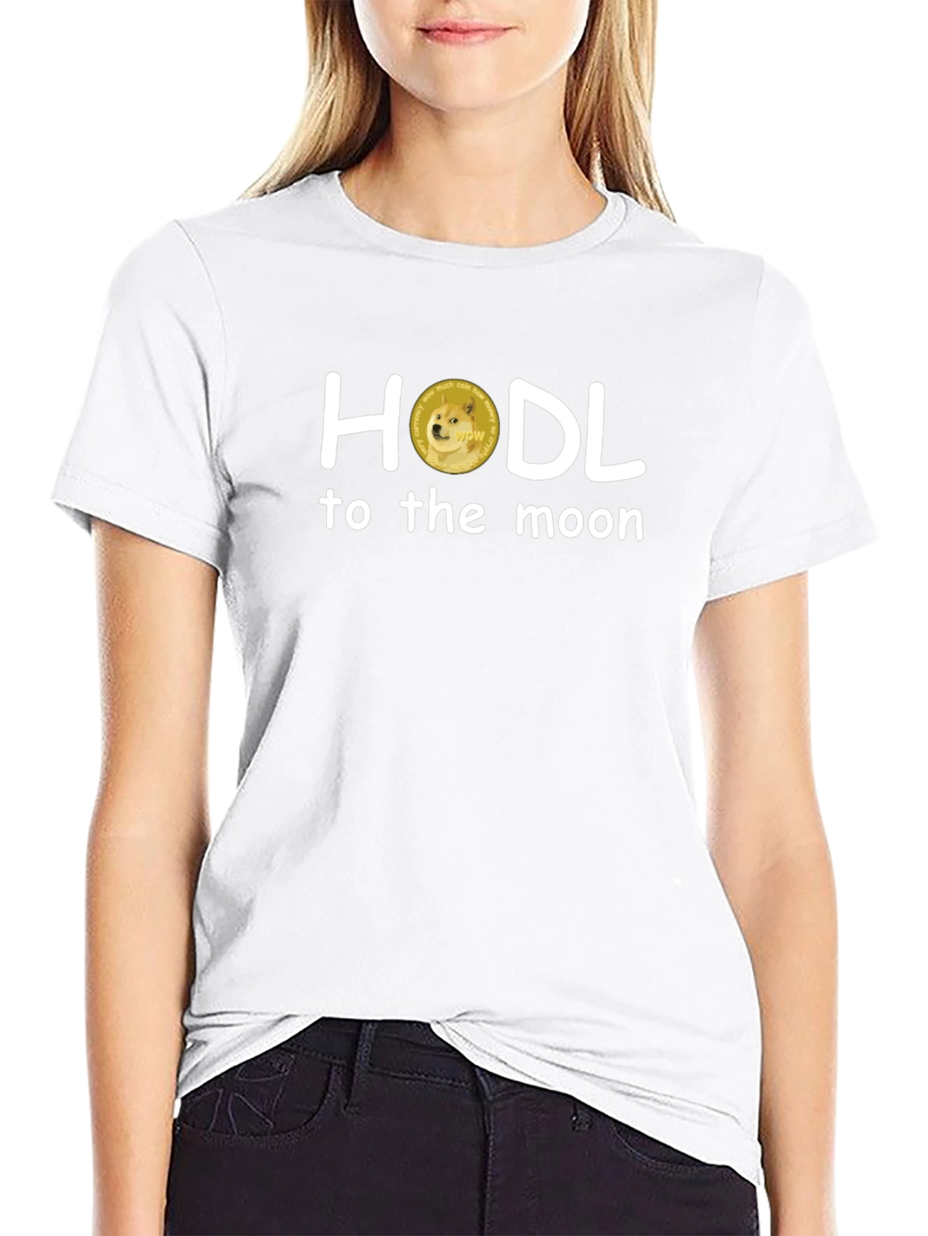 HODL to the Moon T-Shirt - Dogecoin Crypto Tee