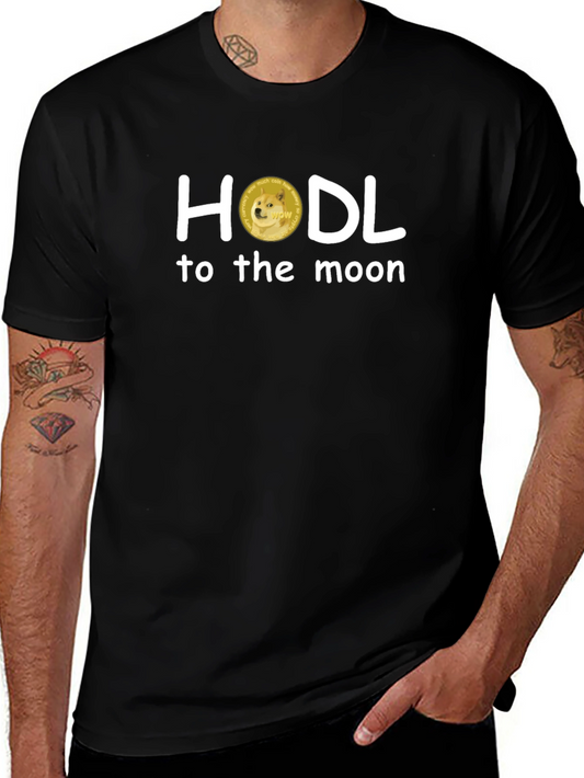 HODL to the Moon T-Shirt - Dogecoin Crypto Tee