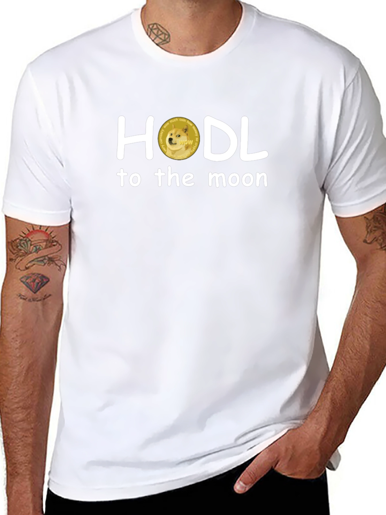 HODL to the Moon T-Shirt - Dogecoin Crypto Tee
