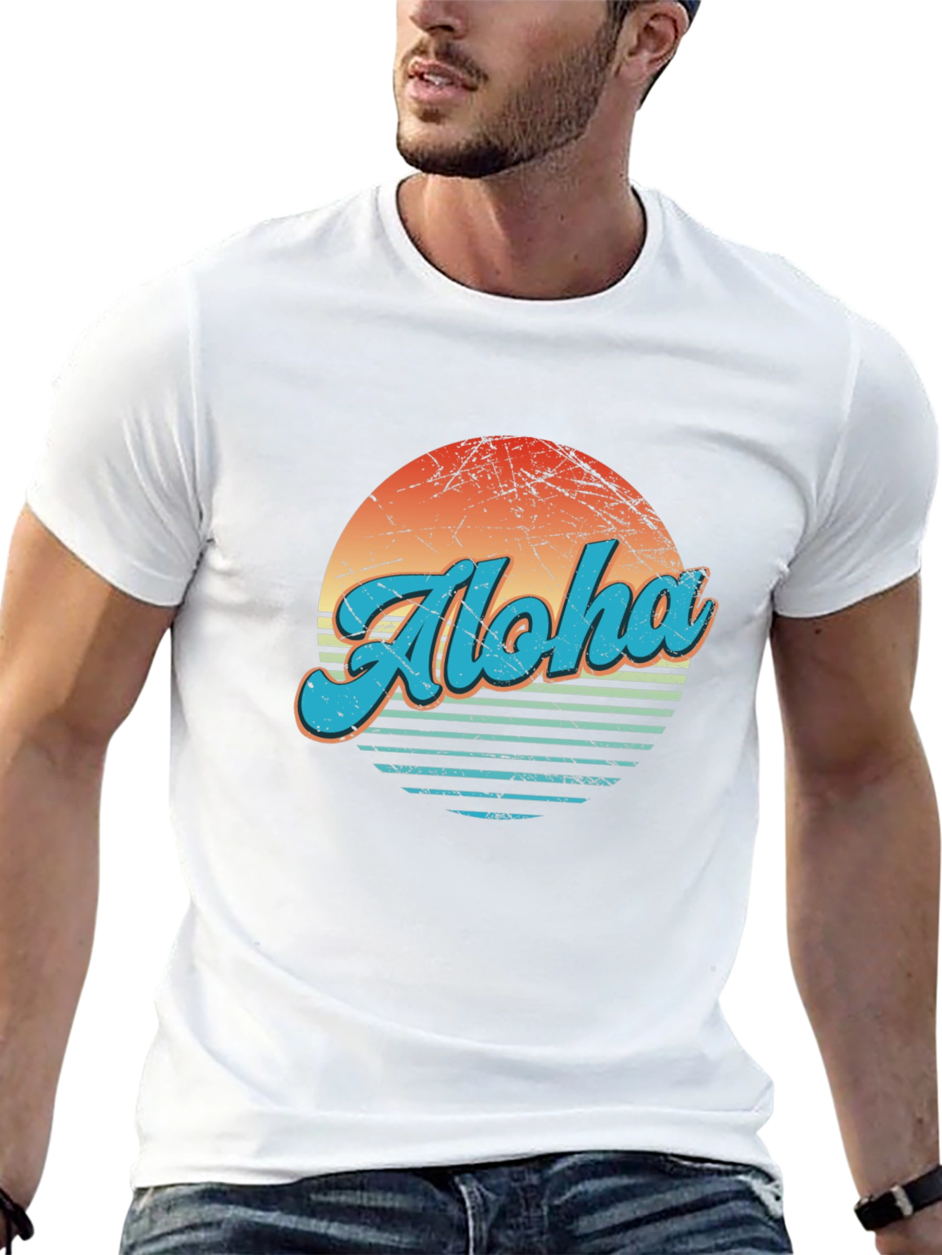 Retro Aloha Sunset T-Shirt