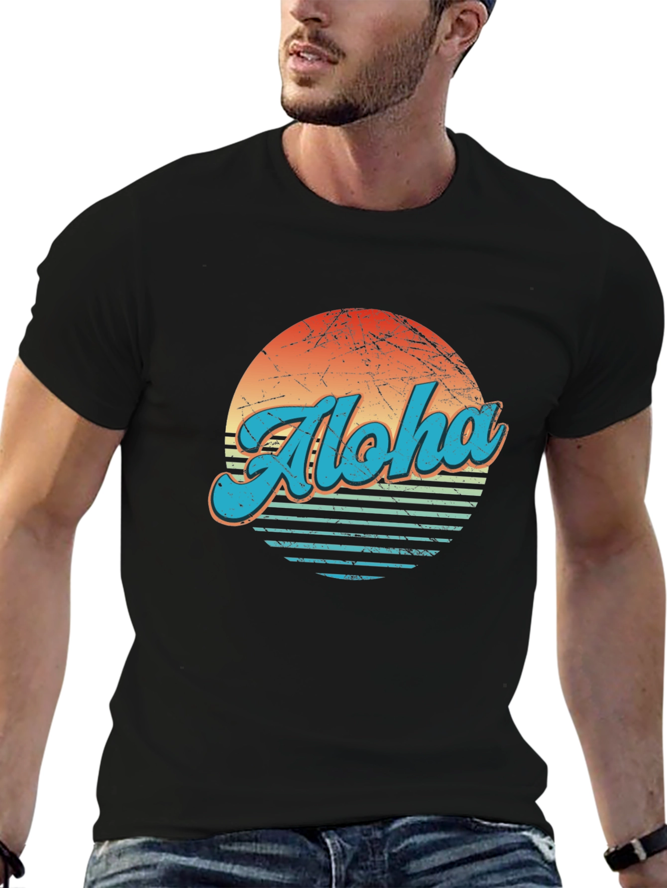 Retro Aloha Sunset T-Shirt