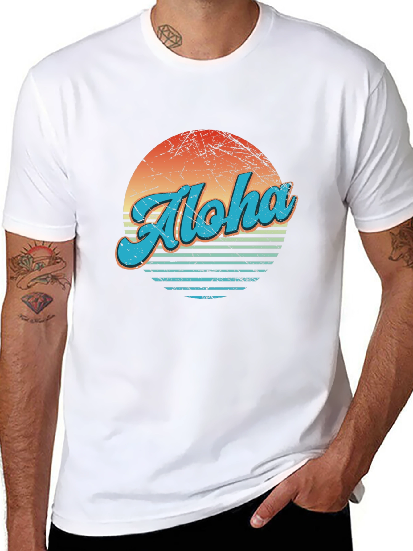 Retro Aloha Sunset T-Shirt