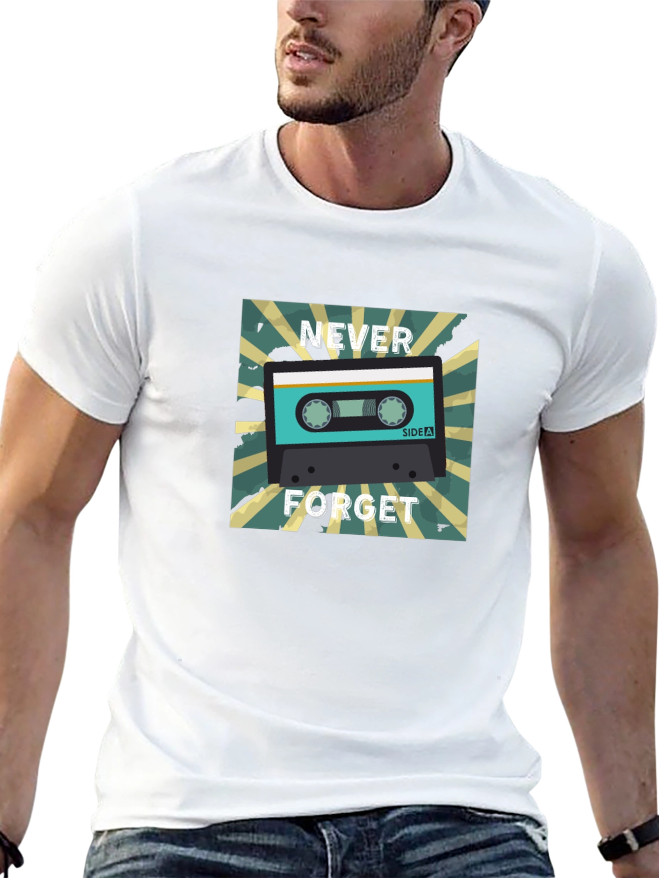 Retro Cassette Tape T-Shirt - Never Forget Nostalgia