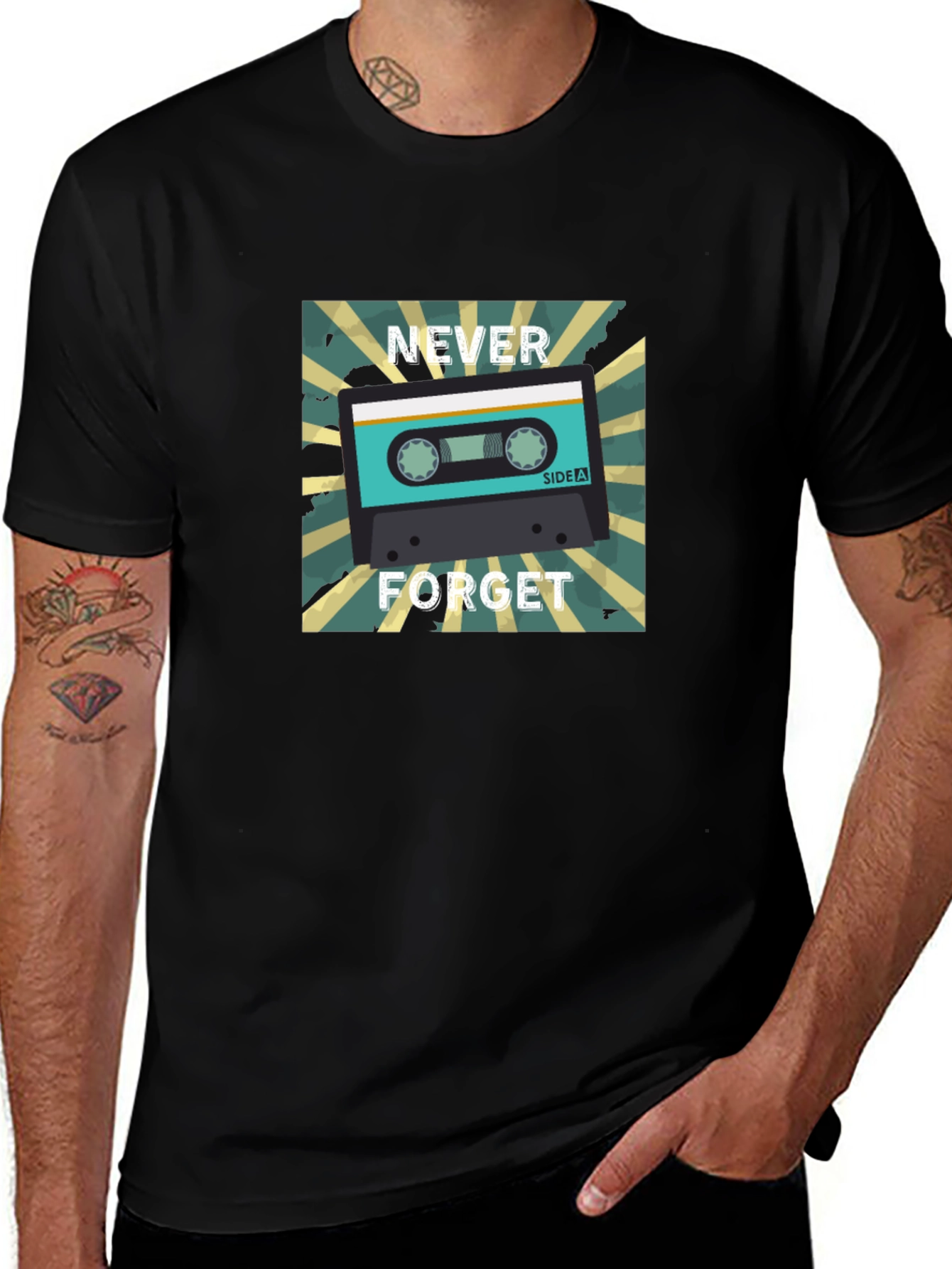 Retro Cassette Tape T-Shirt - Never Forget Nostalgia
