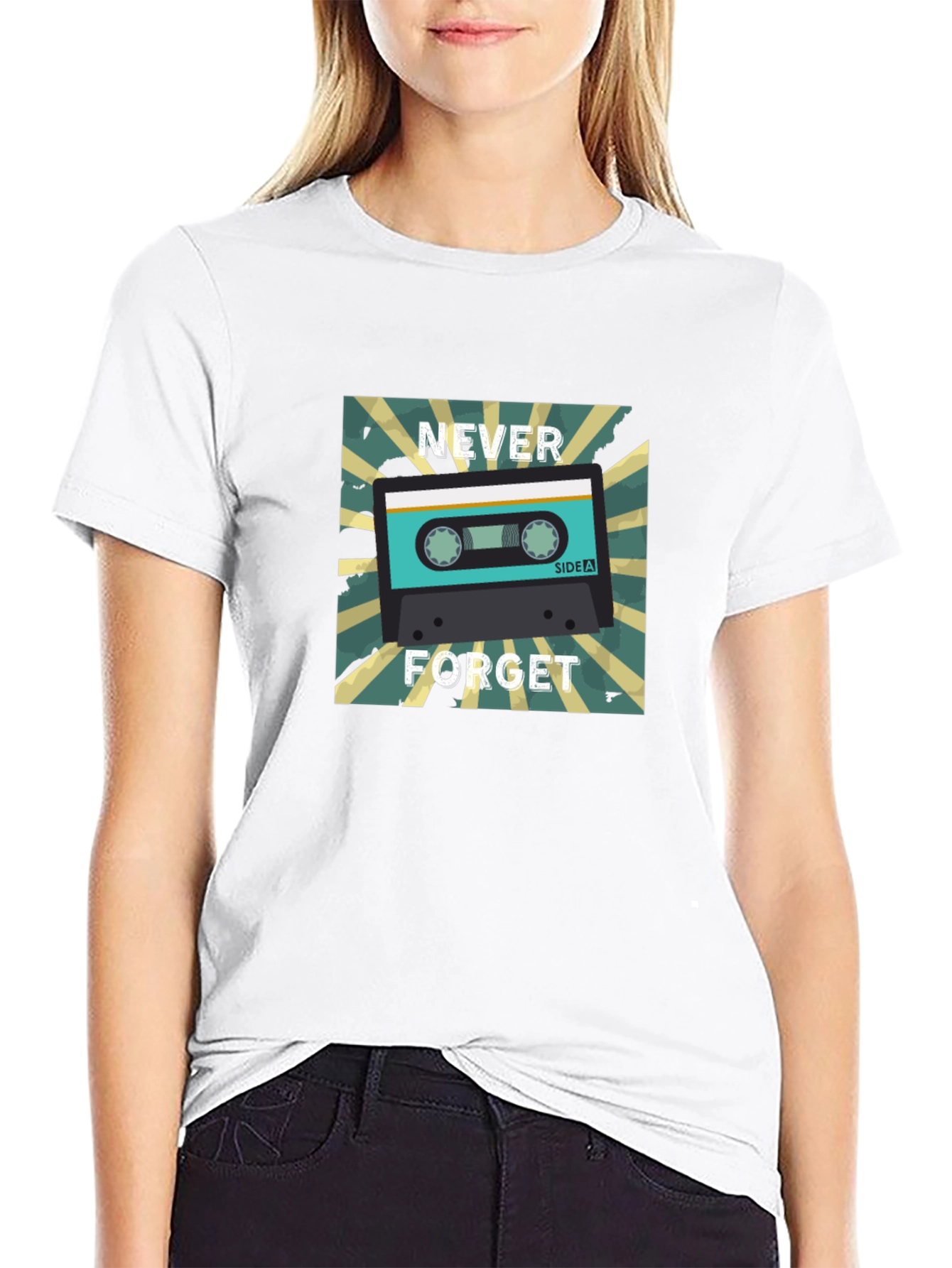 Retro Cassette Tape T-Shirt - Never Forget Nostalgia