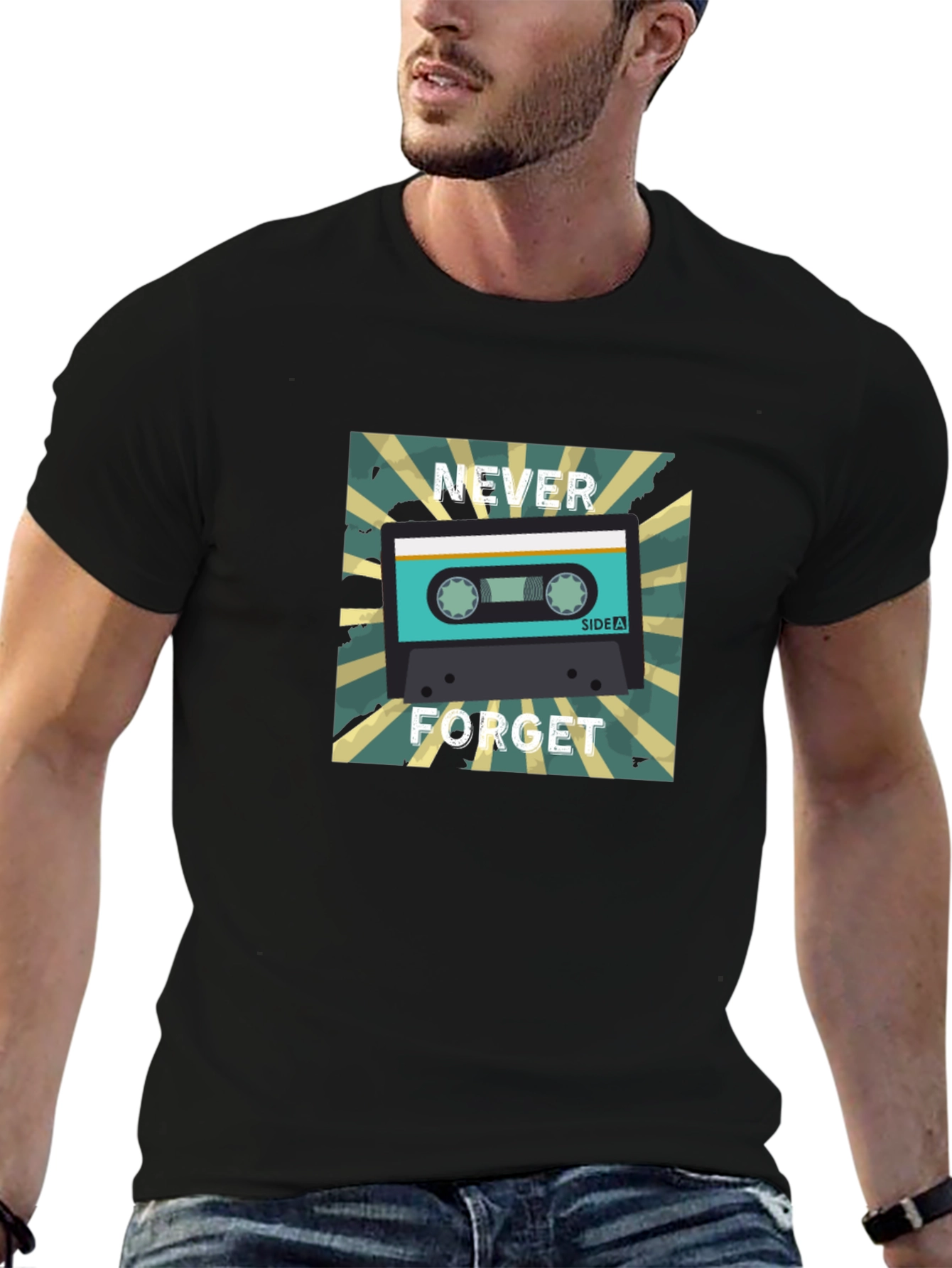 Retro Cassette Tape T-Shirt - Never Forget Nostalgia