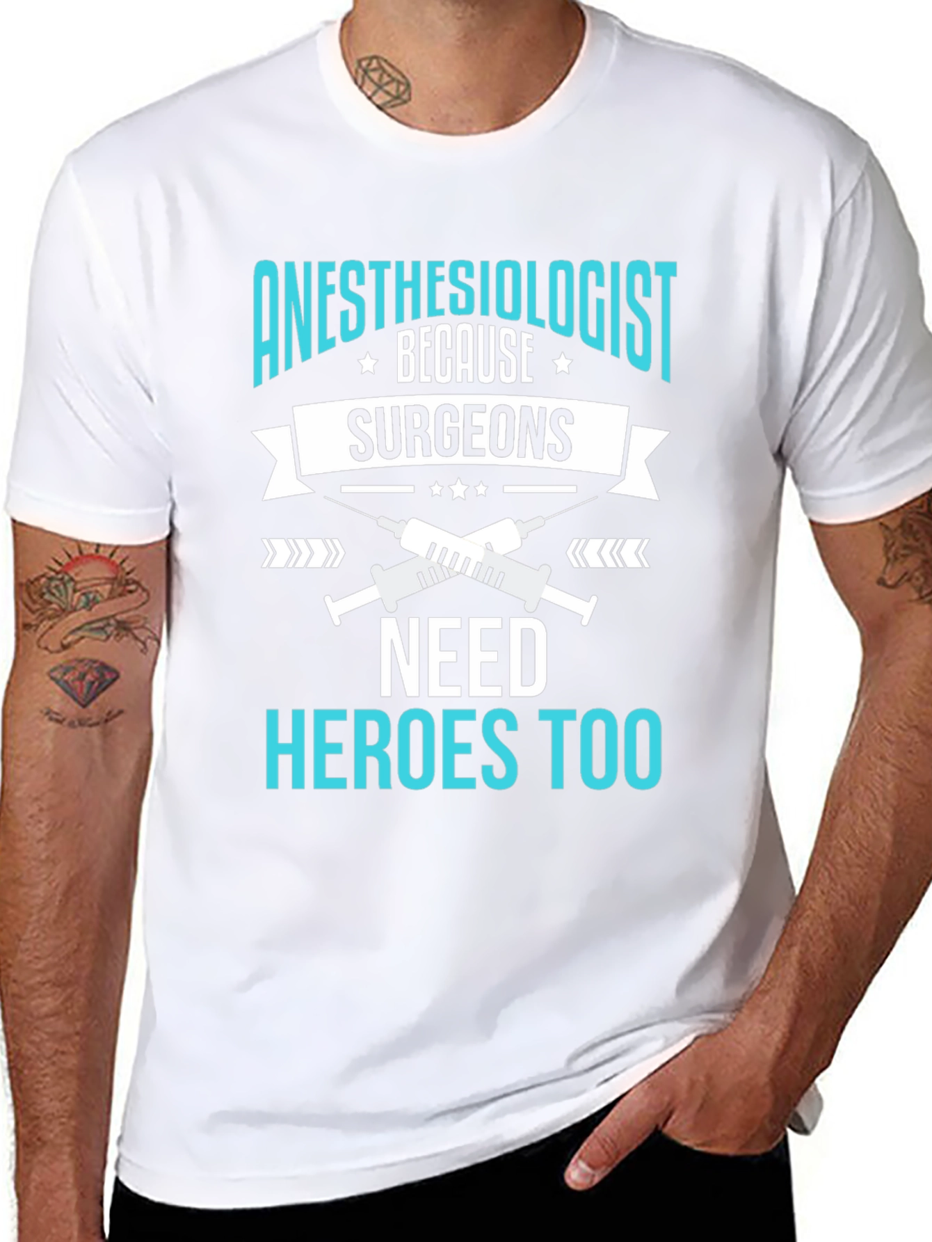 Anesthesiologist Hero T-Shirt - Surgeons Need Heroes Too