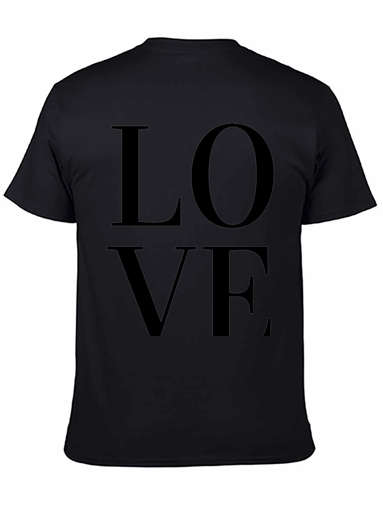 Love Graphic Black T-Shirt for Men