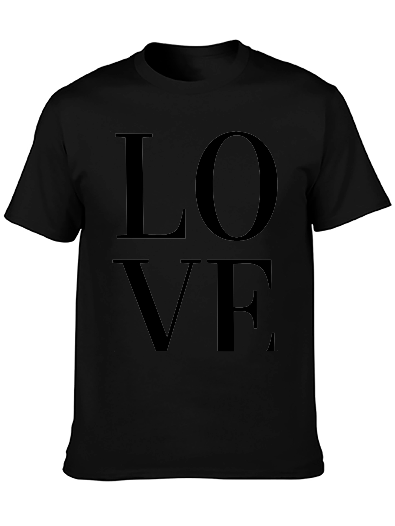 Love Graphic Black T-Shirt for Men