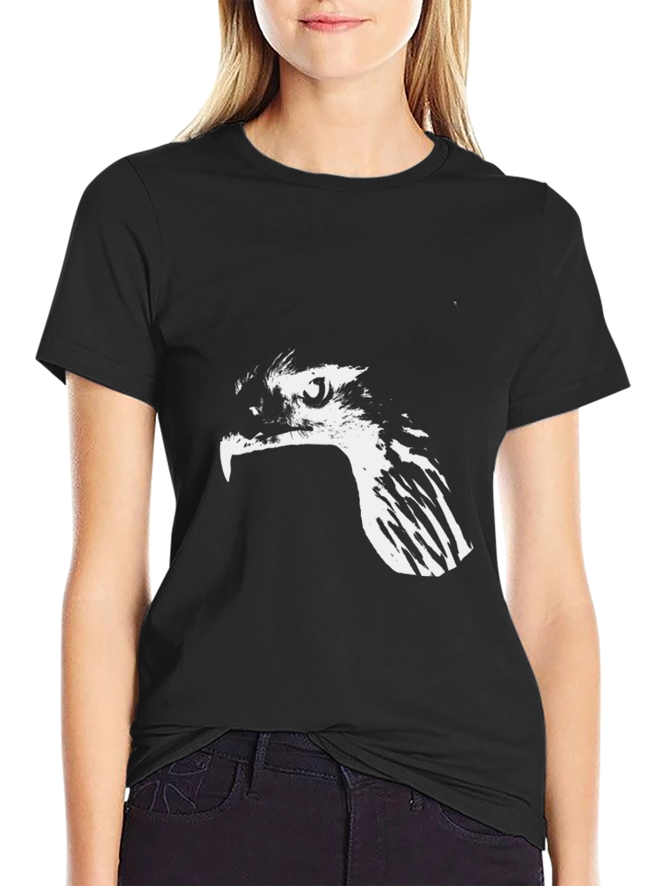 Mens Black Eagle Graphic T-Shirt