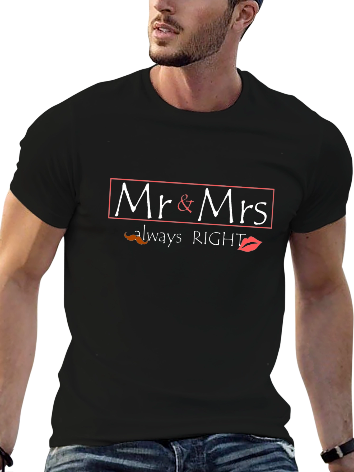 Mr. & Mrs. Always Right Black T-Shirt